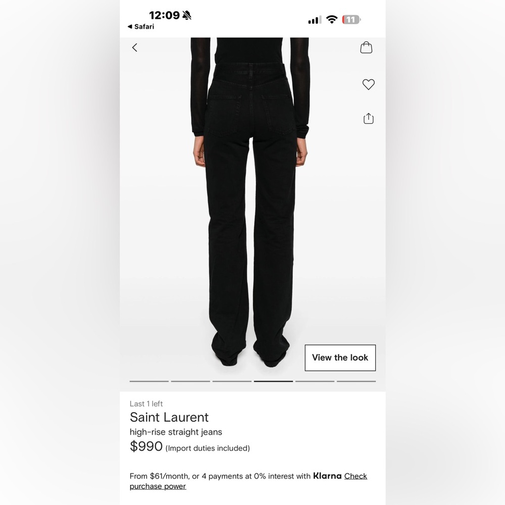 Saint Laurent Black straight jeans - Picture 12 of 16